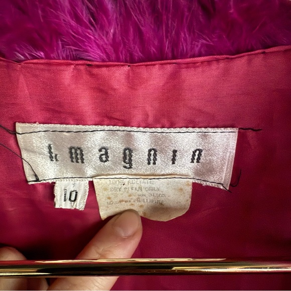 Fuchsia Feather Statement Jacket | Size 10 - Picture 6 of 9